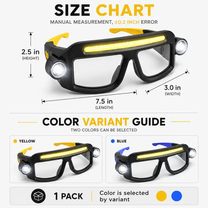 Rechargeable LED Headlamp Glasses