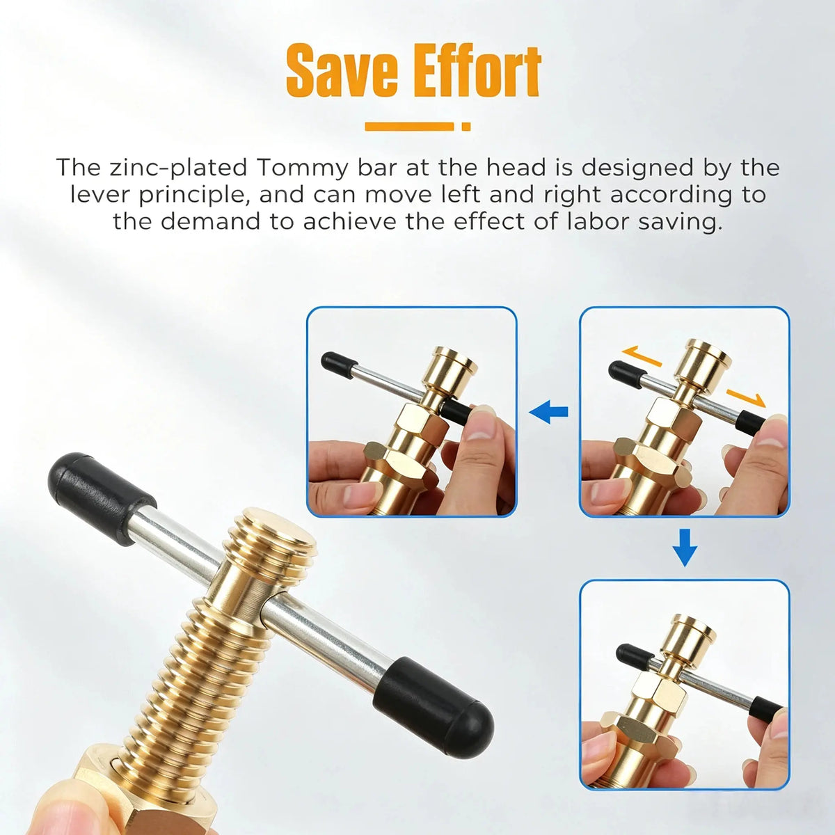 RDS SCM Compression Sleeve Puller Tool for 1/2' & 3/4' Brass Pipes, Rust-Resistant Ferrule Remover