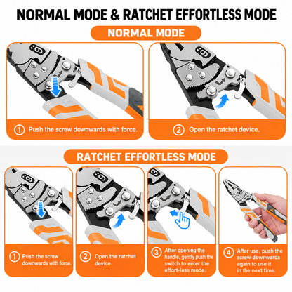 🔧 Self-Locking Ratchet Pliers – Secure Grip, Less Effort