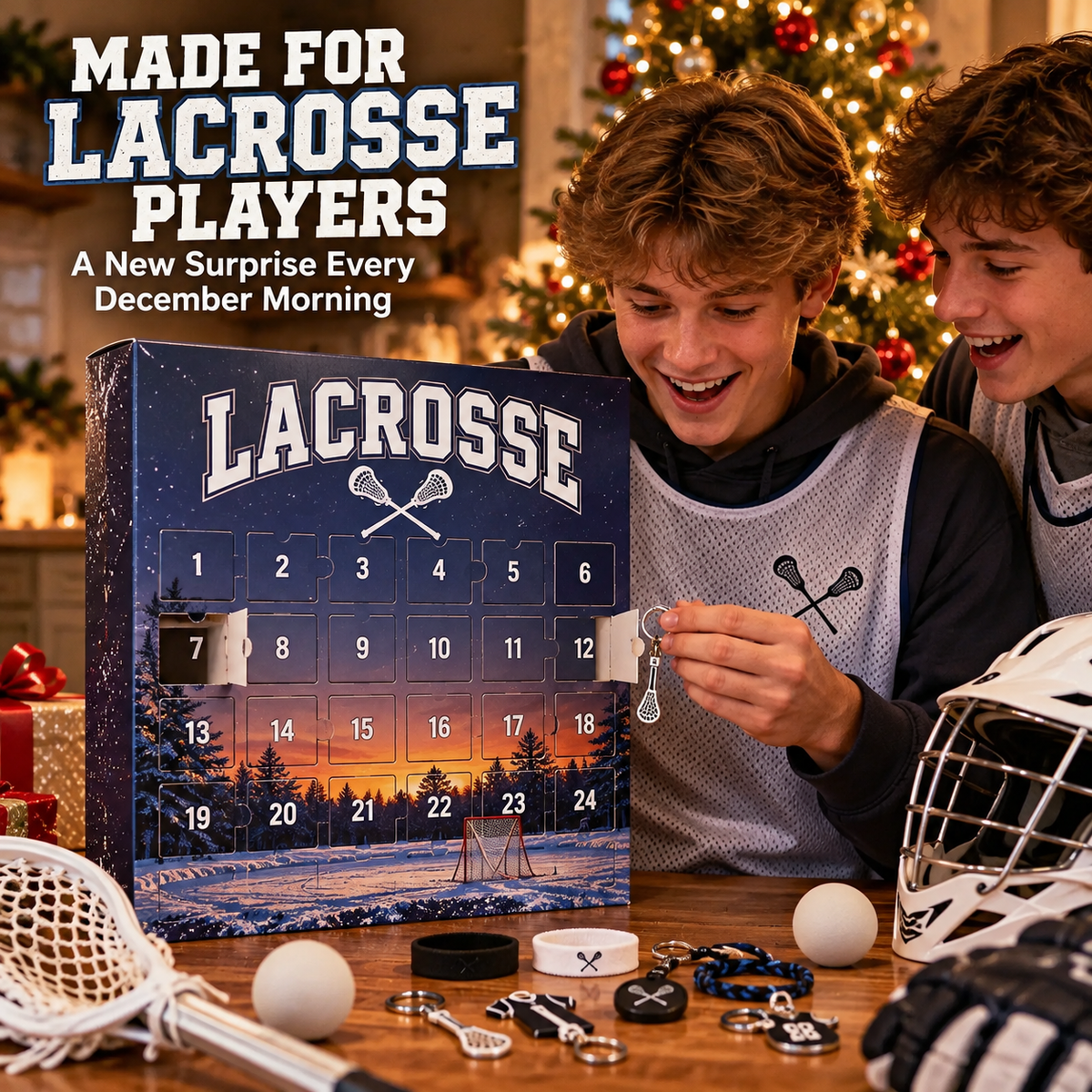 🥍🎄 24-Day Lacrosse Advent Calendar – A Holiday Surprise for Every Fan