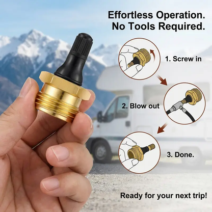 2-PCS RV Water Line Blowout Plug – Brass Air Compressor Winterizing Adapter for RV, Camper, Trailer & Boat Plumbing Systems