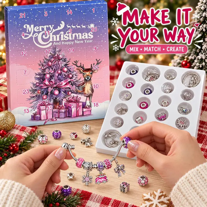 🎄24-Day Christmas DIY Charm Bracelet Advent Calendar🎁