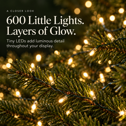 ❄️🏡20M 600-LED Christmas String Lights – Warm White or Multicolor Holiday Tree Lights🎅💖