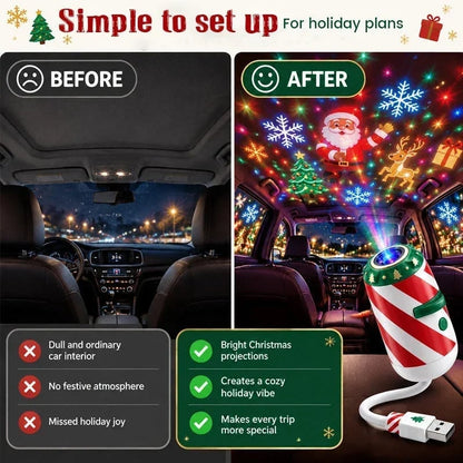 🎄Last Day 49% OFF🎅Merry Ride Christmas Car Projector Light