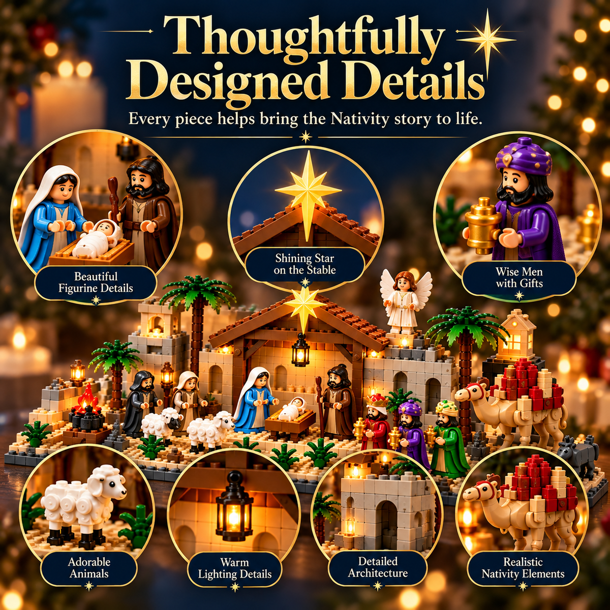 ⛪🎅Nativity Building Advent Calendar | 24 Daily Builds to Create a Complete Christmas Scene✝️