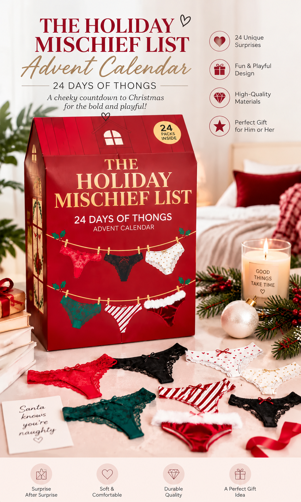 🎁 24 Days of Temptation™ – Luxury Lingerie Advent Calendar for Someone Special🔥