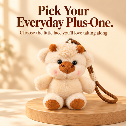 Your Bag’s Cutest Plus-One 🐮✨ Mini Plush Animal Bag Charm