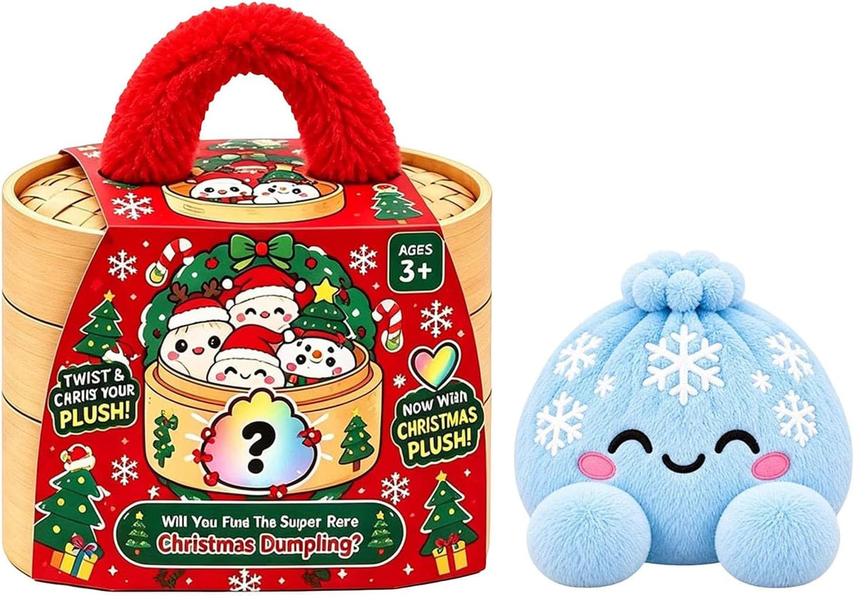 🌈Cute Plush Stuffed Dumpling Squishies, Big Rainbow Squishes with Steamer🎁