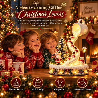 Enchanted Christmas Glow Collection – Lighted Santa Sleigh & Snowman Christmas Decor