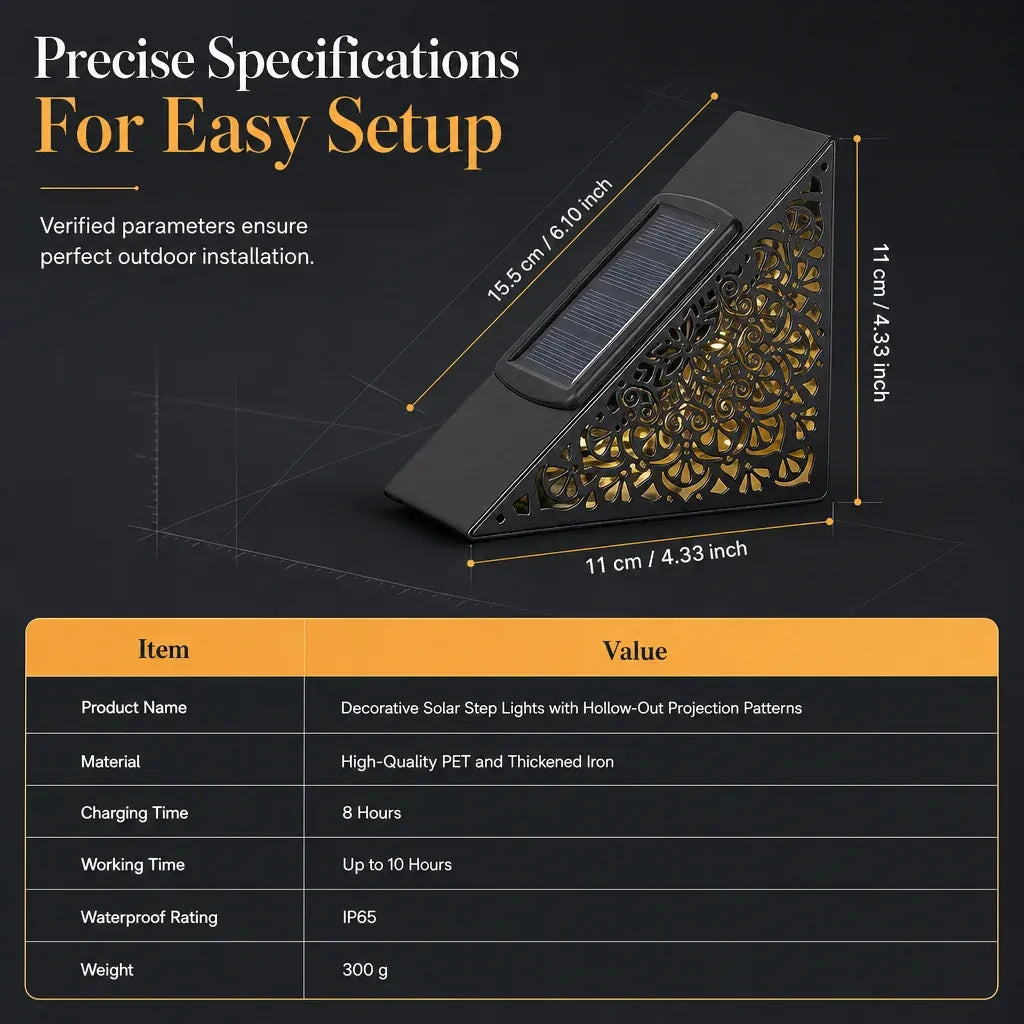 ☀️ Solar Step Light – For stairs, decks & pathways ✨