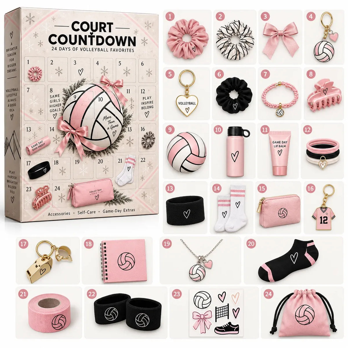 🏐 24 Days of Volleyball Magic Advent Calendar – 24 Volleyball-Themed Christmas Surprises