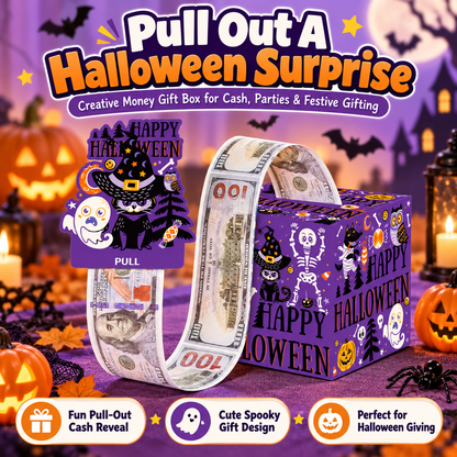 Money Pull Box, Creative Spooky Halloween Cash Holder💵🎁