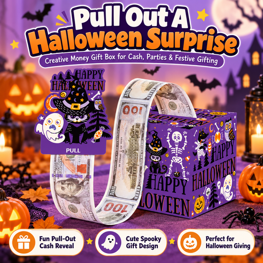 Money Pull Box, Creative Spooky Halloween Cash Holder💵🎁