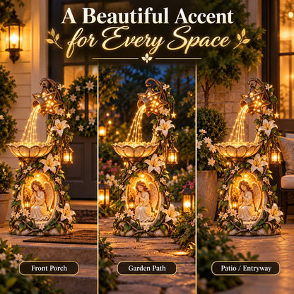 🔥Christmas Specials👼✨ Angel Starlight GardenFountainTM - Faith-inspiredLighted Outdoor Decor