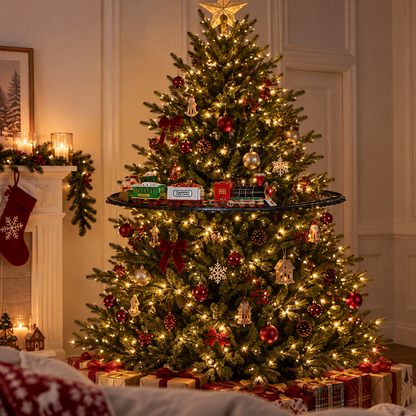 🎄 Magical Christmas Tree Train Set – Moving Train with Lights, Sounds & Steam for a Holiday Tree That Comes to Life🚂