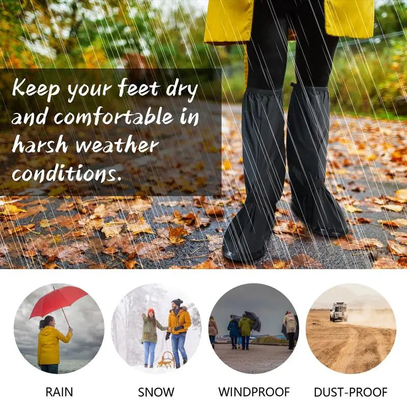 🌧️ Waterproof Rain Boot Covers – Reusable & Foldable Shoe Protection