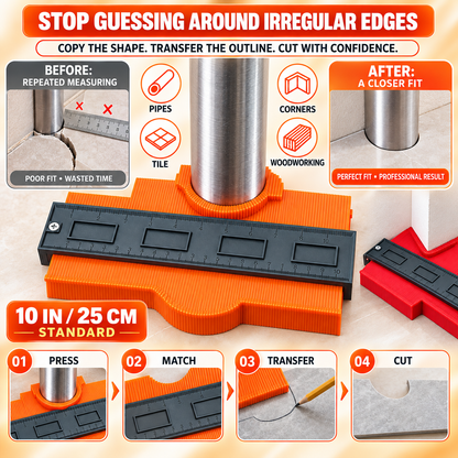 🔥 50% OFF Contour Gauge Tool – Copy Any Shape & Make Perfect Cuts Every Time🔨