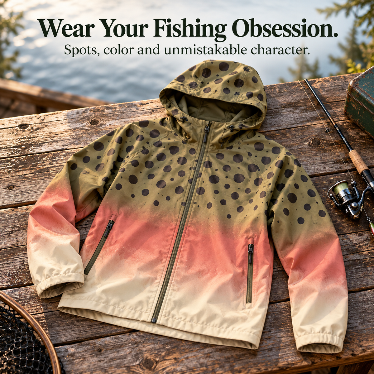 🎣🐟 Fish-Inspired Hooded Jacket — Standout Fishing Style & a Thoughtful Gift for Anglers 🎁