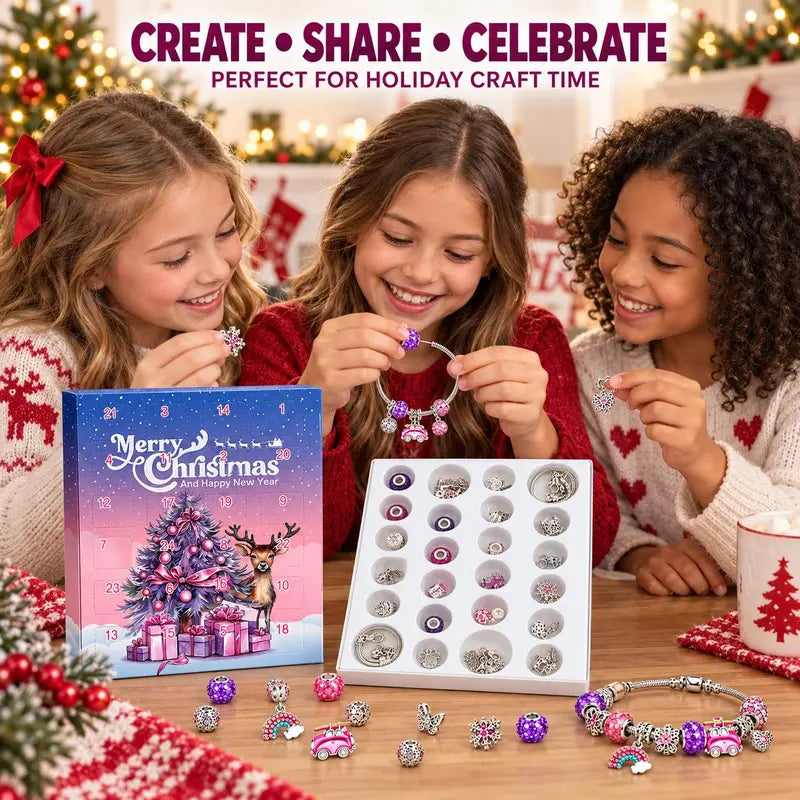 🎄24-Day Christmas DIY Charm Bracelet Advent Calendar🎁
