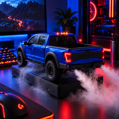 LED Pickup Truck Humidifier -Realistic Exhaust Mist,Raptor-Style Model & CoolDesk Decor