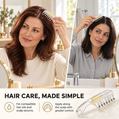 Scalp Liquid Applicator Comb, Refillable Hair Root Oil Massage Comb for Hair Care Treatment( Only Comb)