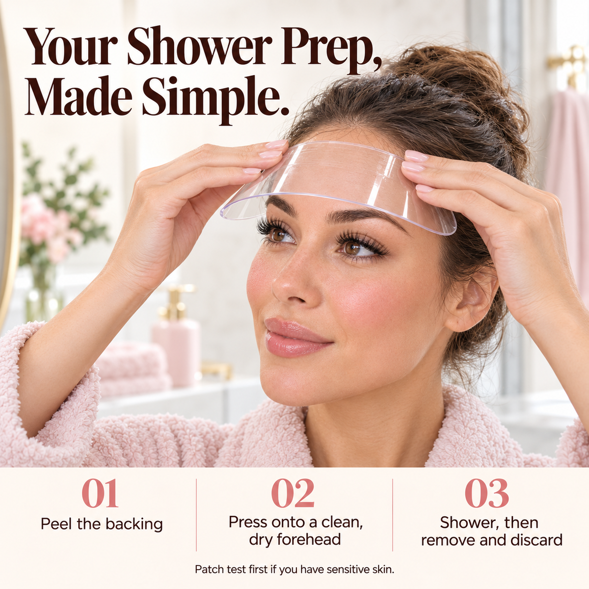 🚿💖 Keep Lashes Dry Shower Shield – No-Strap Lash Extension Protector
