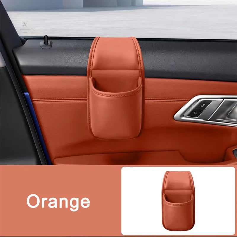 Car Door Leather Cup Holder