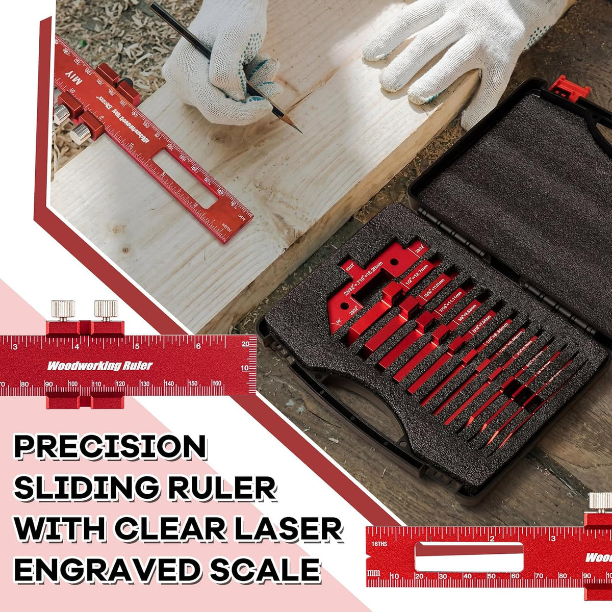 15 Pcs Router Table Setup Blocks Precision Aluminum Height Gauge