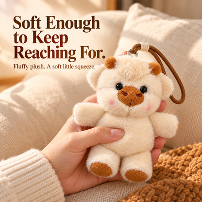 Your Bag’s Cutest Plus-One 🐮✨ Mini Plush Animal Bag Charm