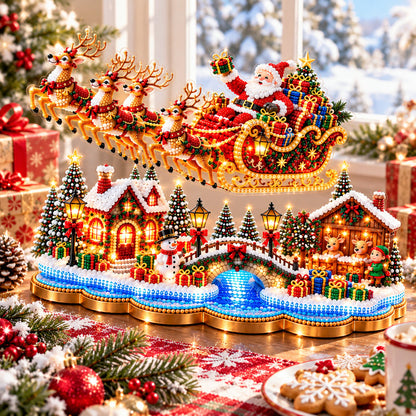 🎄 DIY Light-Up Christmas Diamond Painting ✨ 3D Festive Design
