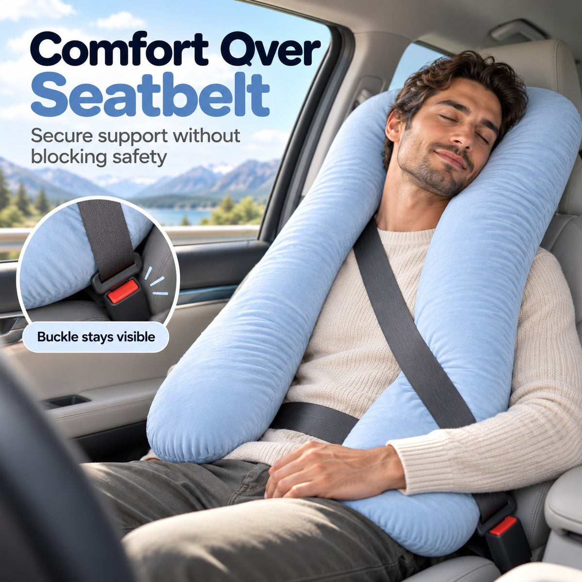 U-Shape Full Body Car Pillow 🚗💤