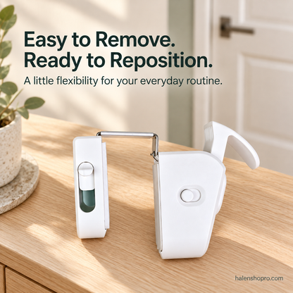 Child Safety Door Top Lock 🔒 – Tool-Free Interior Door Latch with Sliding Release Switch