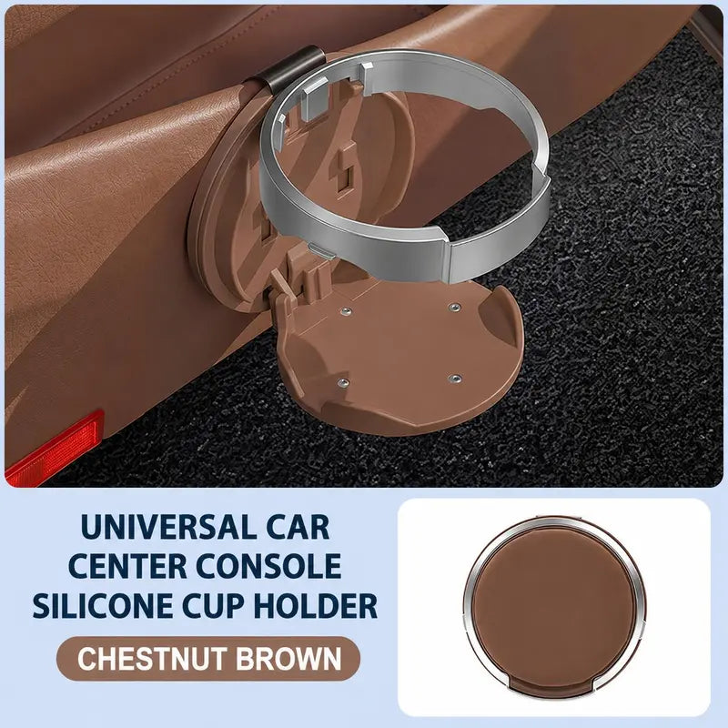 Brown foldable car cup holder