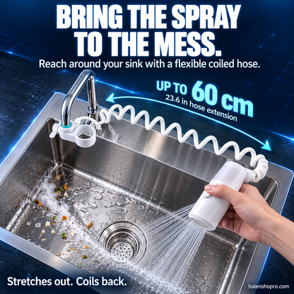 3-in🚿🐾 3-Mode Faucet Sprayer with Automatic Soap Dispenser – Retractable Hose for Pet Washing, Kitchen & Bathroom Cleaning