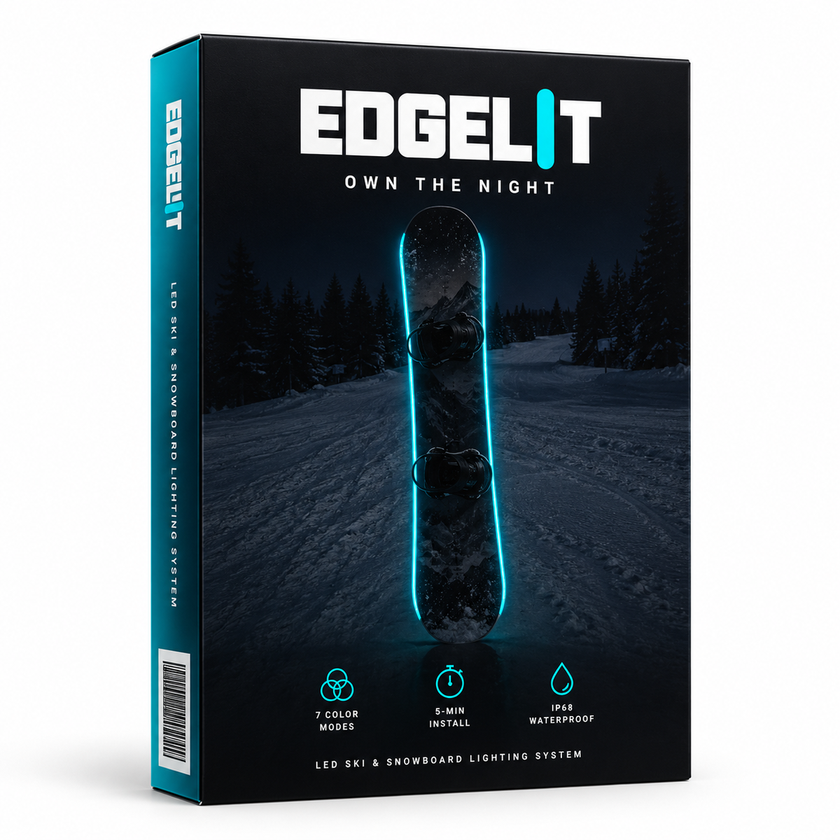 🏂 LED Snowboard Edge Light Kit ✨ 7 Color-Changing Lights – Turn Every Night Ride Into a Light Show