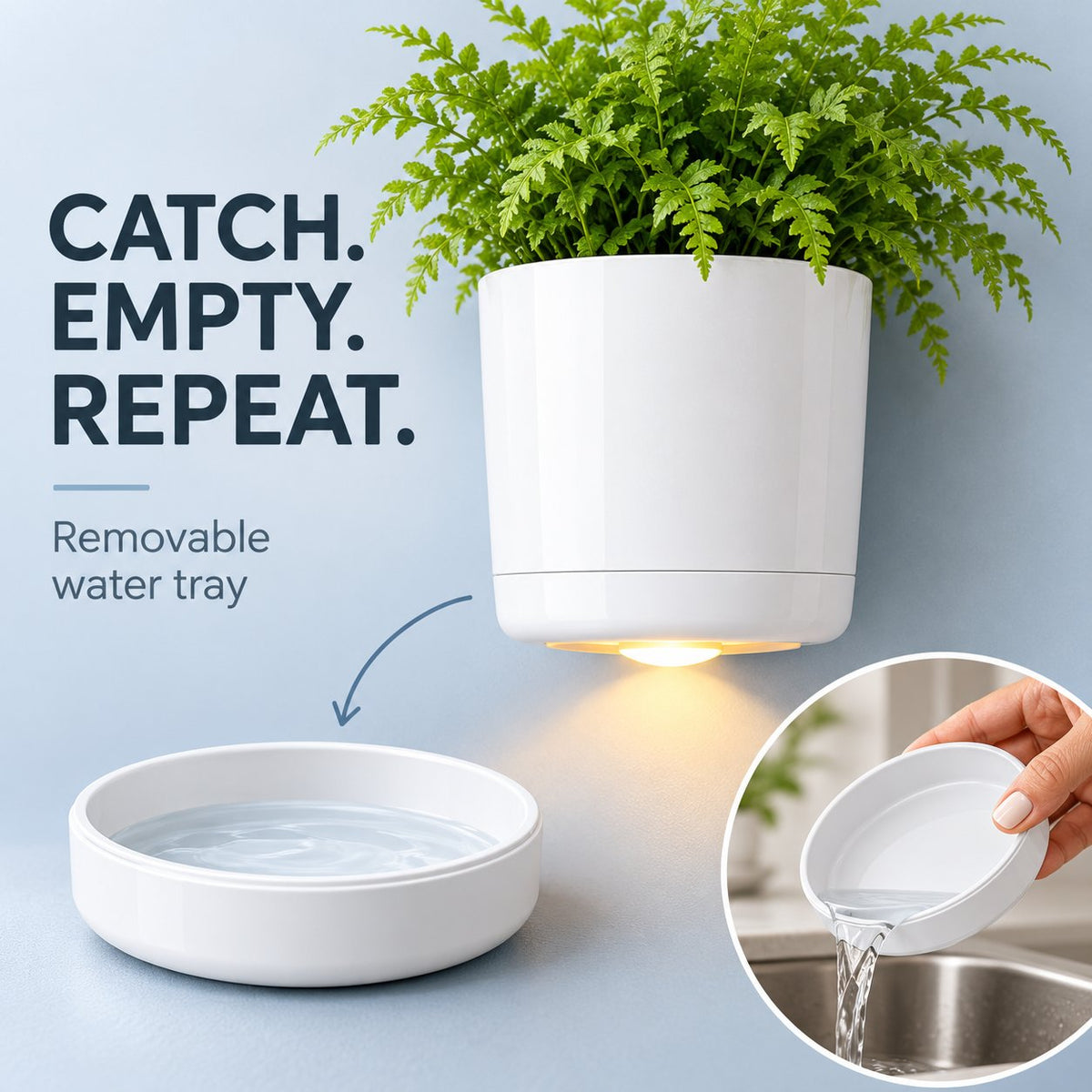 🌿✨ Turn a Blank Wall Into a Softly Glowing Greenery Spot — the White Wall-Mounted Planter Holds Your Favorite Herb