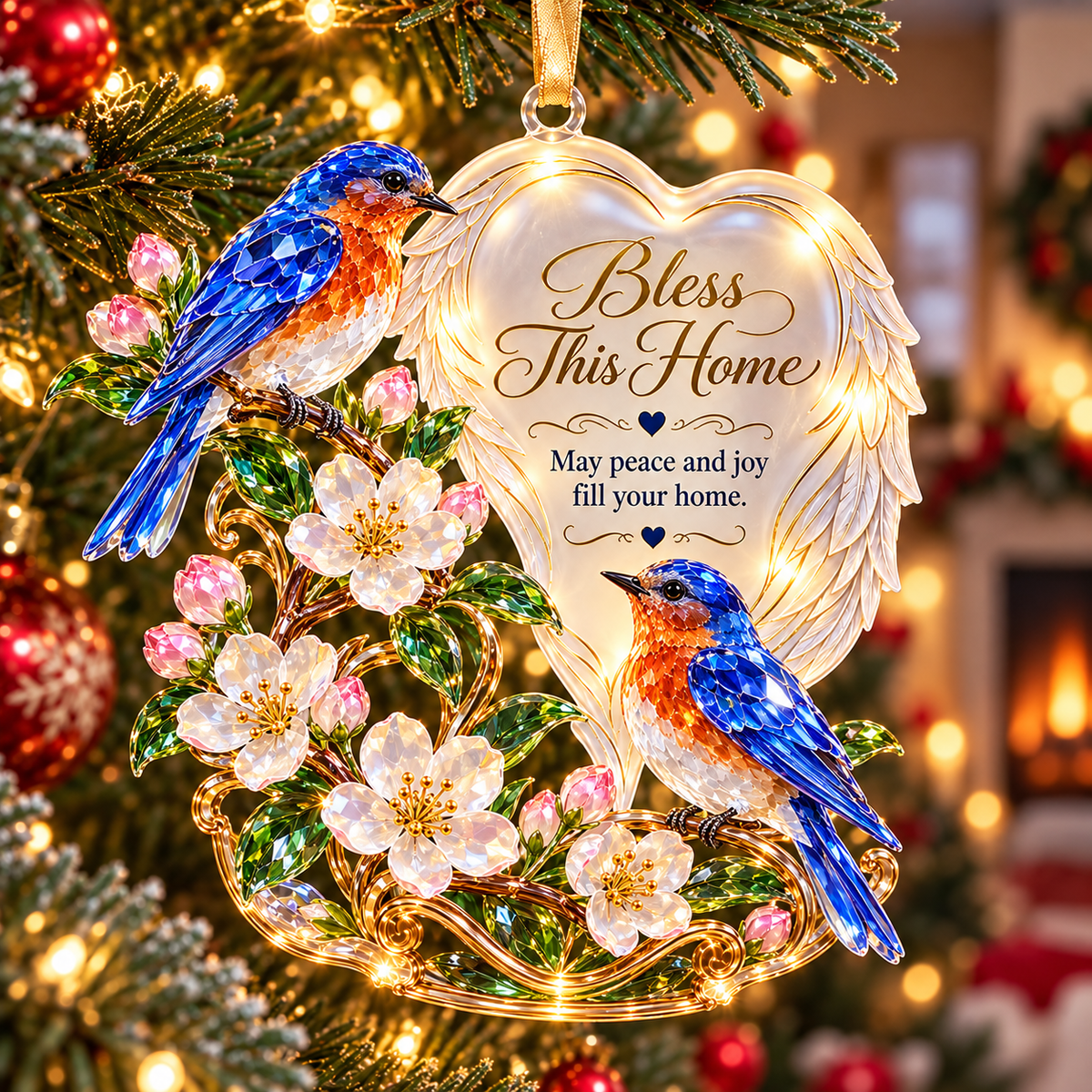 🪽 Angel Wings Heart Christmas Ornaments – 6 Inspirational Holiday Keepsake Designs