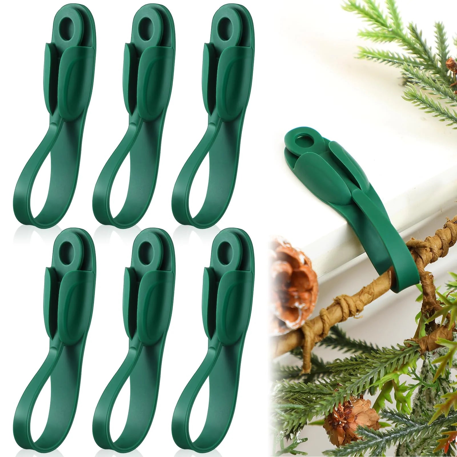 Green silicone garland holder color option