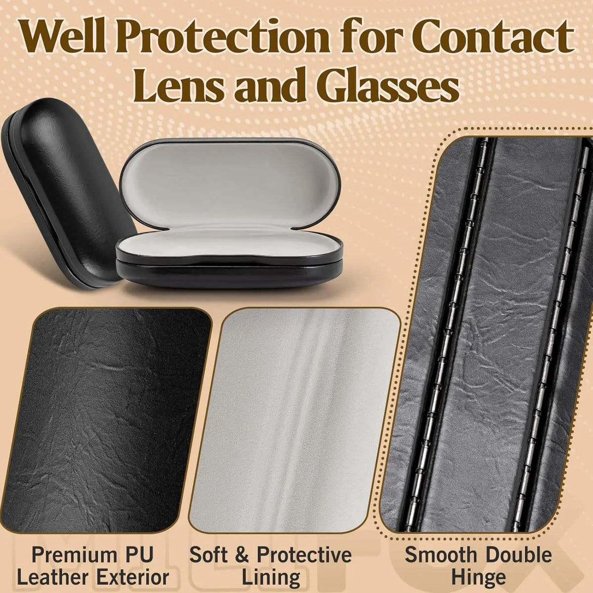 2 in 1 Portable Contact Lens and Glasses Case with Mirror