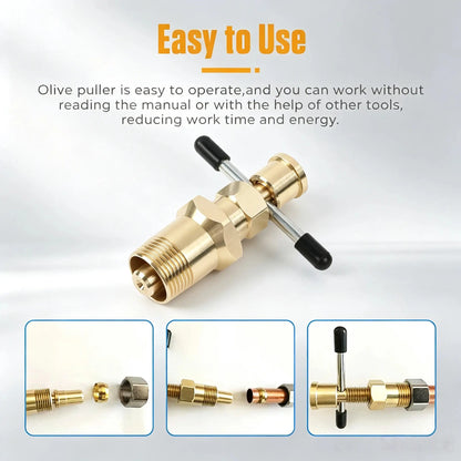 RDS SCM Compression Sleeve Puller Tool for 1/2' & 3/4' Brass Pipes, Rust-Resistant Ferrule Remover