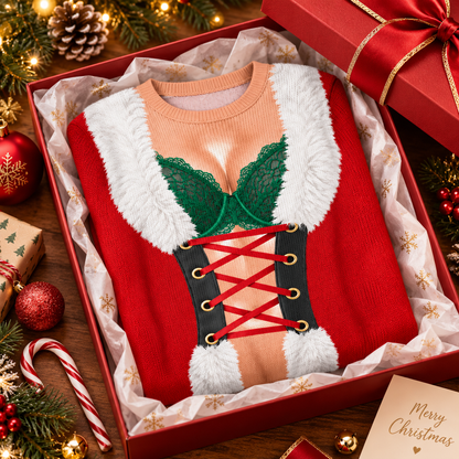 Funny Sexy Santa Ugly Christmas Sweatshirt