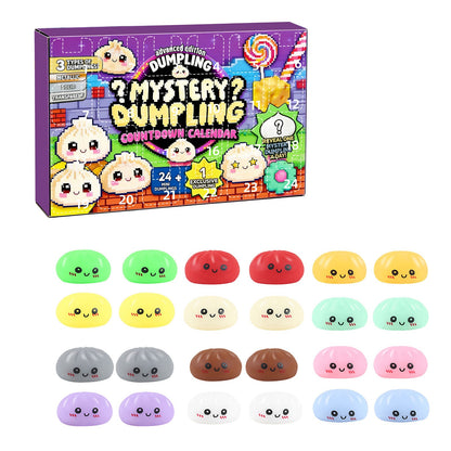 🥟Christmas Mystery Dumpling Advent Calendar Blind Box—Stress-Relief Blind Box Toy for Adults🎁