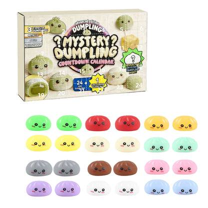 🥟Christmas Mystery Dumpling Advent Calendar Blind Box—Stress-Relief Blind Box Toy for Adults🎁