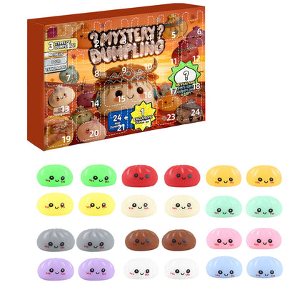 🥟Christmas Mystery Dumpling Advent Calendar Blind Box—Stress-Relief Blind Box Toy for Adults🎁