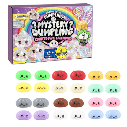 🥟Christmas Mystery Dumpling Advent Calendar Blind Box—Stress-Relief Blind Box Toy for Adults🎁
