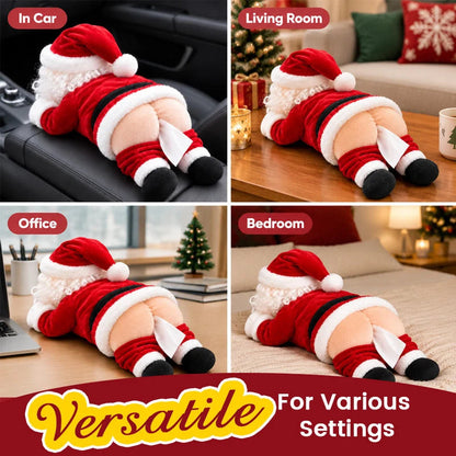 🎅 Funny Santa Butt Tissue Box - Cheeky Christmas Decor & Gag Gift