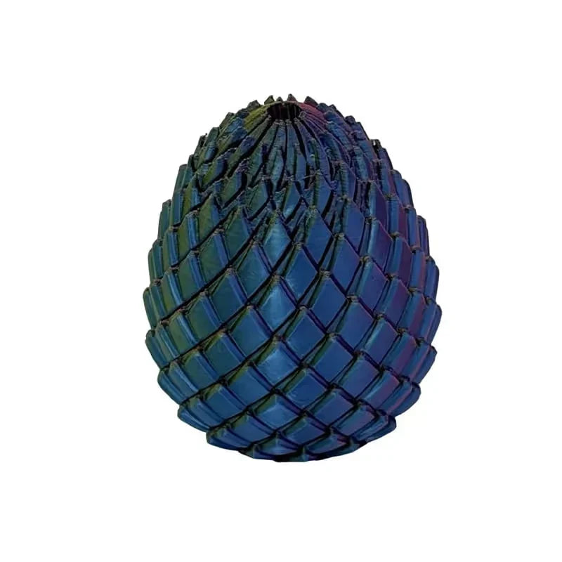🐉 3D Printed Dragon Egg – Articulated Dragon Inside, Colorful Fantasy Collectible & Surprise Gift