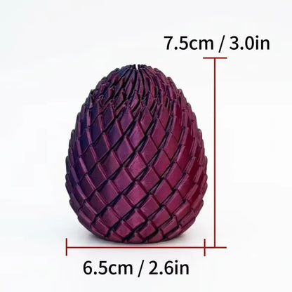 🐉 3D Printed Dragon Egg – Articulated Dragon Inside, Colorful Fantasy Collectible & Surprise Gift