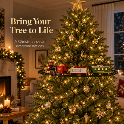 🎄 Magical Christmas Tree Train Set – Moving Train with Lights, Sounds & Steam for a Holiday Tree That Comes to Life🚂