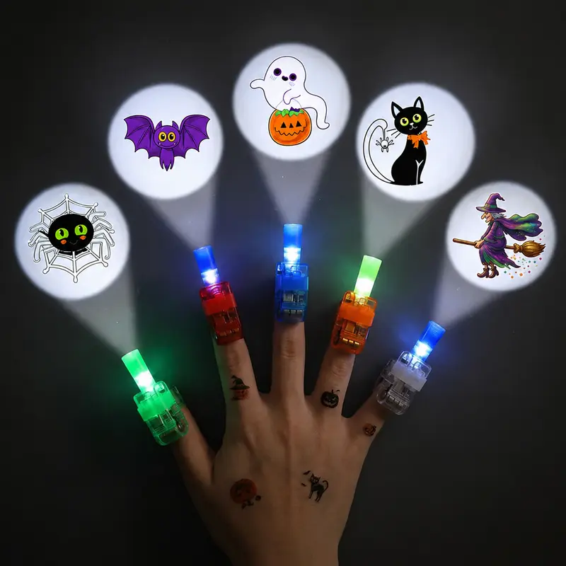 👻 36PCS Halloween Finger Projector Lights - Spooky Fun at Your Fingertips